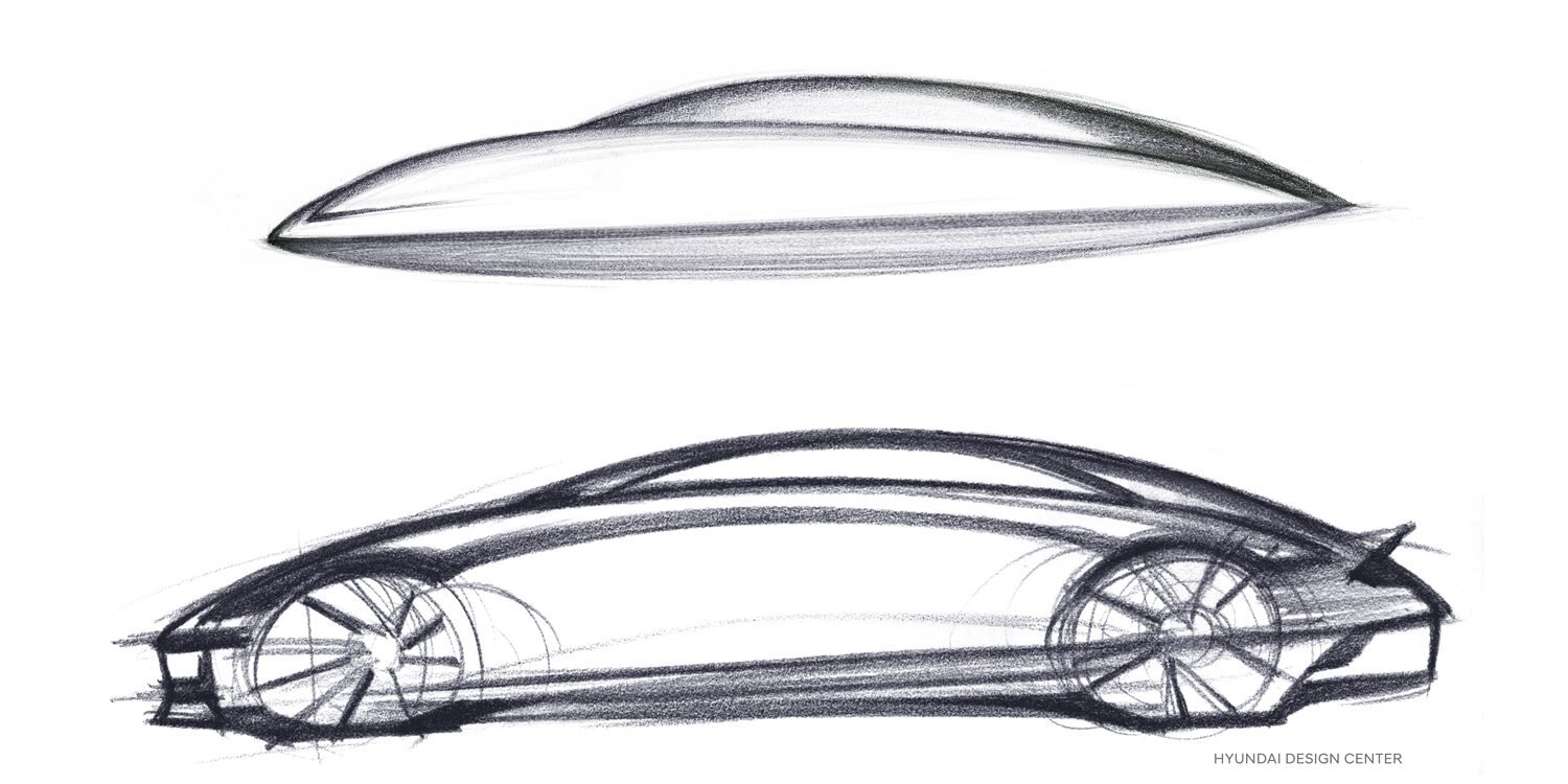Hyundai da a conocer el futuro eléctrico con el boceto del Ioniq 6