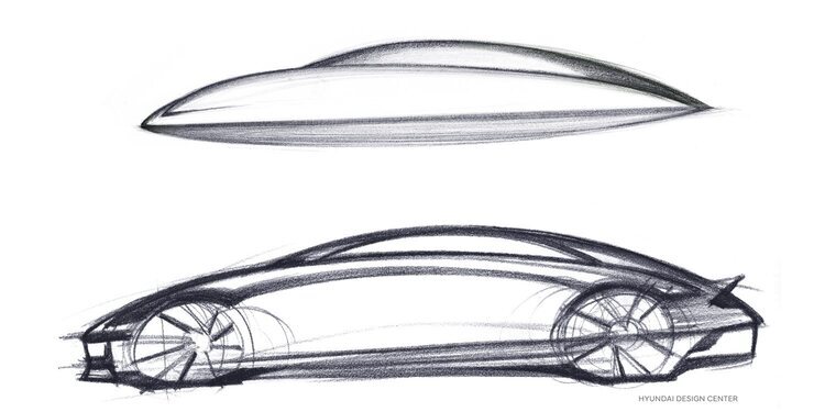 Hyundai da a conocer el futuro eléctrico con el boceto del Ioniq 6