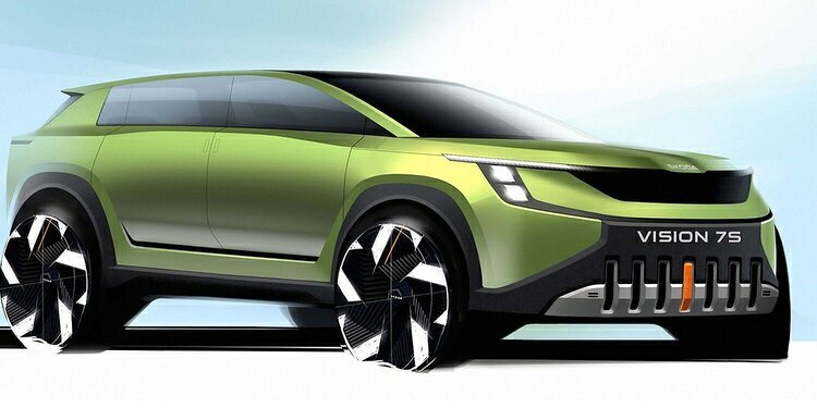 Skoda presenta el nuevo diseño exterior del Skoda Vision 7S