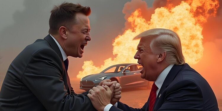 La guerra Trump-Musk hace sangrar a Tesla: 152.000 millones de dólares evaporados en un día