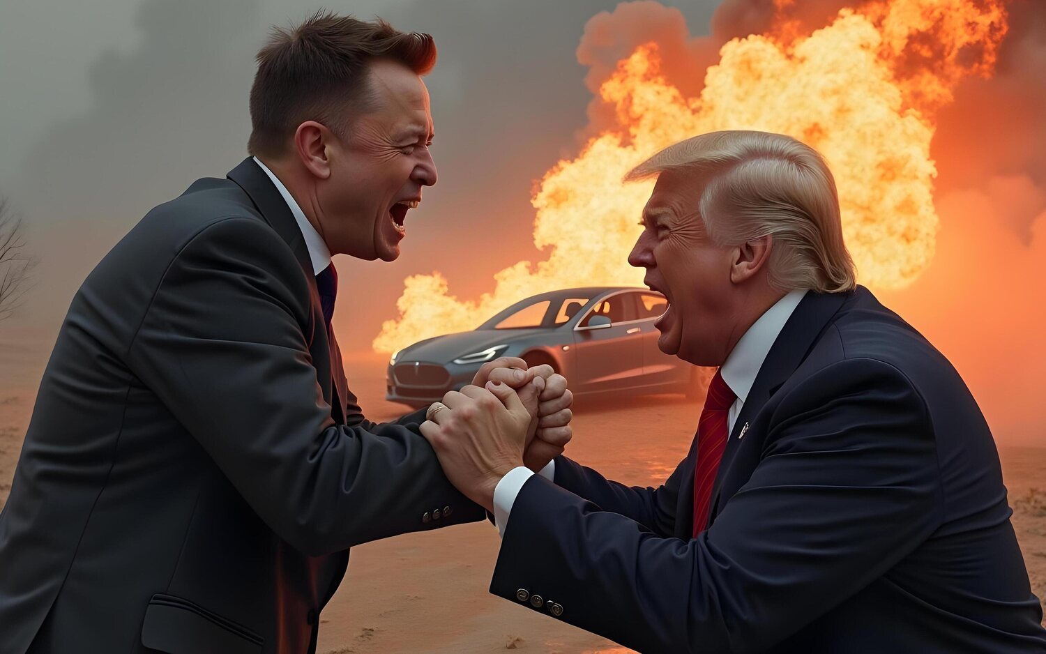 La guerra Trump-Musk hace sangrar a Tesla: 152.000 millones de dólares evaporados en un día