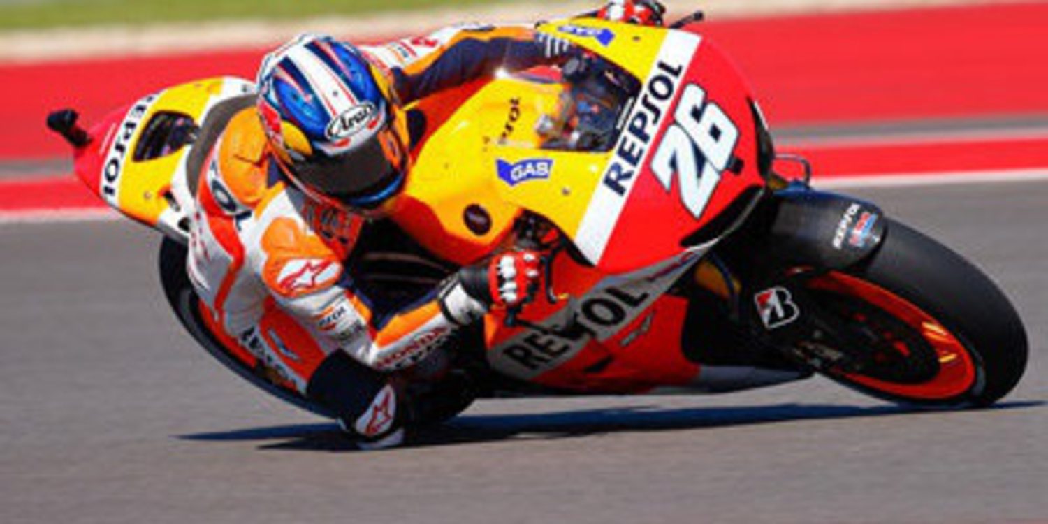 Dani Pedrosa al ataque en los FP3 de MotoGP en el COTA