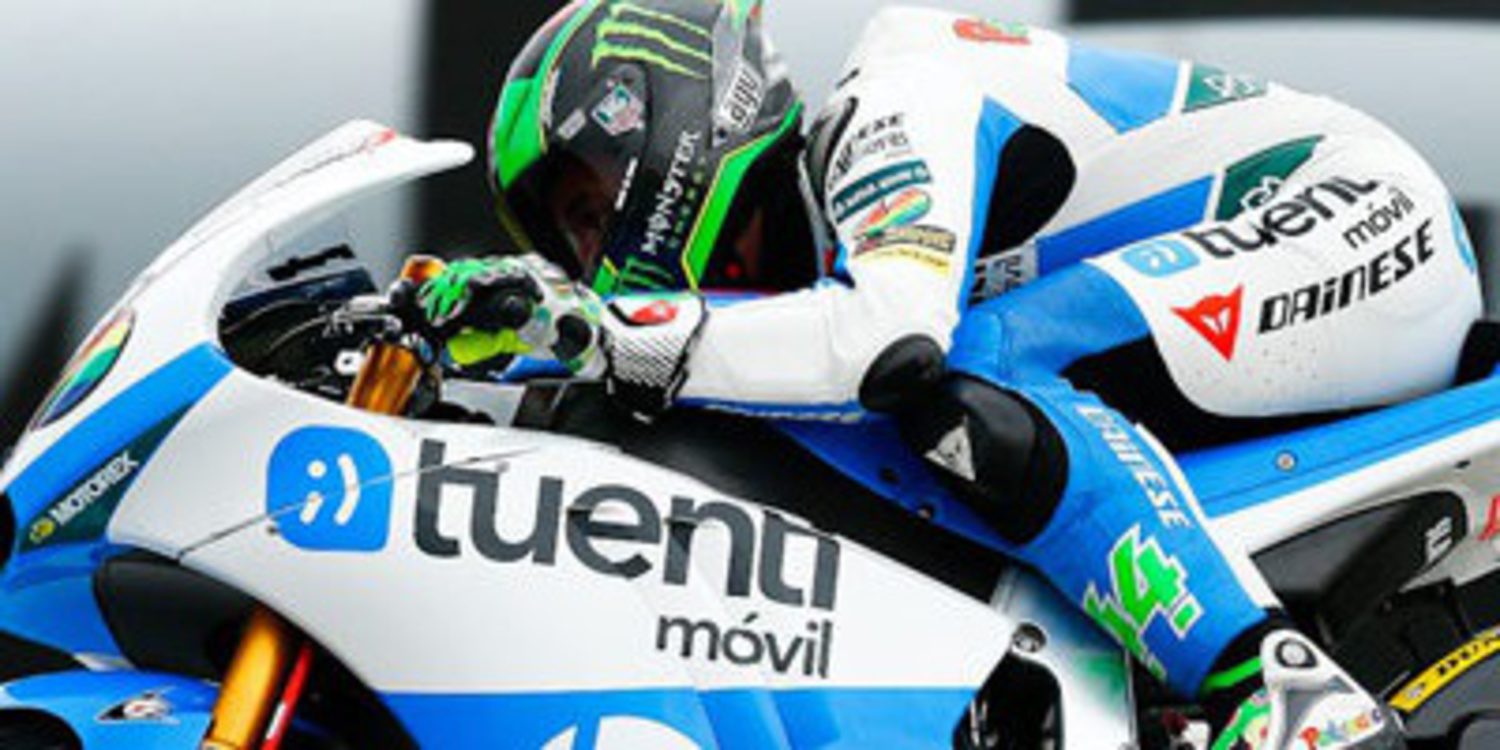 Pol Espargaró sobre Redding en los FP1 alemanes de Moto2