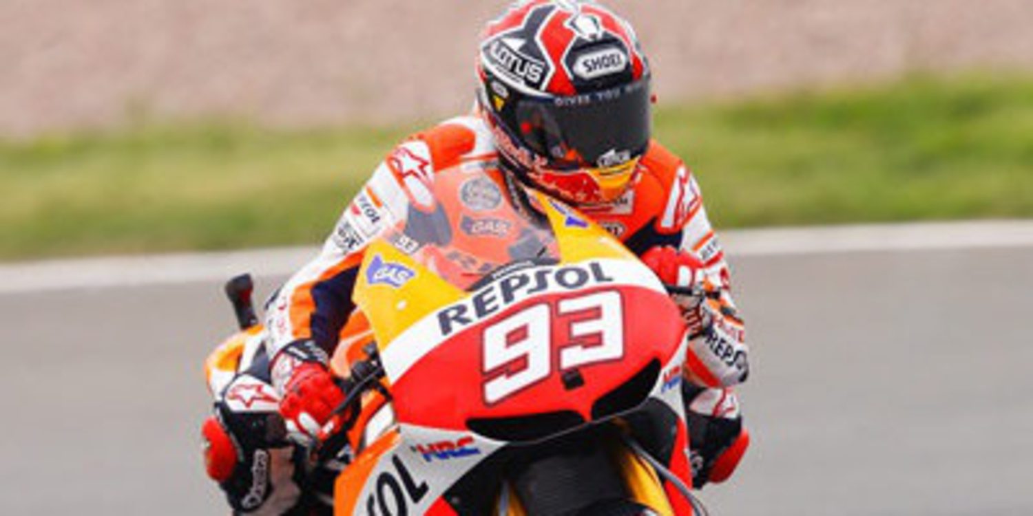 Marc Márquez y unos accidentados FP3 de MotoGP en Alemania