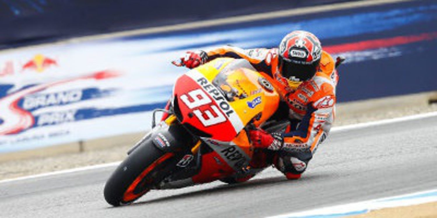 Marc Márquez también lidera los FP3 de MotoGP en Laguna Seca