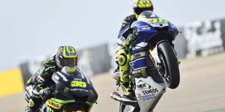 Rossi se anota el warm up de MotoGP en Alcañiz