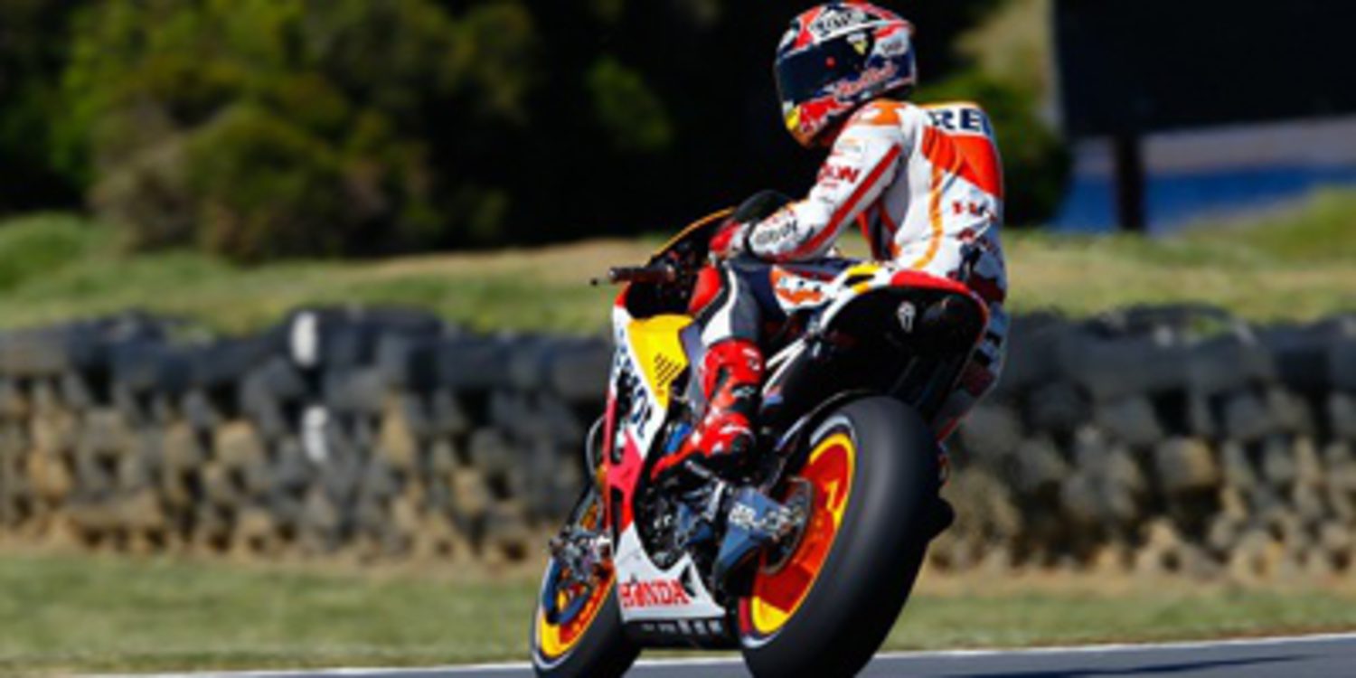 Marc Márquez domina el peculiar warm up de Australia