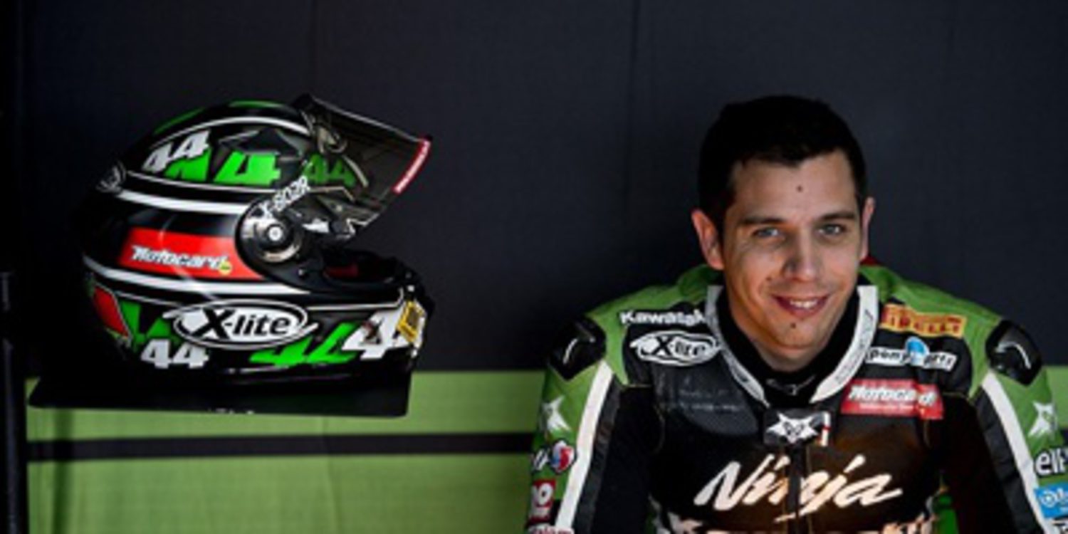 David Salom con una Kawasaki EVO de KRT
